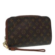 Pre-owned Canvas clutches Louis Vuitton Vintage , Brown , Dames