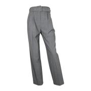 Rechte pijp broek met bijpassende riem in Grijs Kaos , Gray , Dames