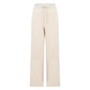 Witte Wijde Broek met Elastische Taille D.Exterior , White , Dames