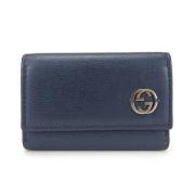 Pre-owned Leather key-holders Gucci Vintage , Blue , Dames