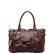 Pre-owned Leather gucci-bags Gucci Vintage , Brown , Dames