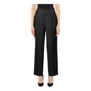 Crepe High Waist Broek Liu Jo , Black , Dames