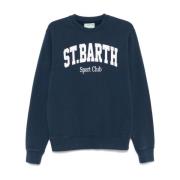 Blauwe Sweater met Logoprint MC2 Saint Barth , Blue , Heren