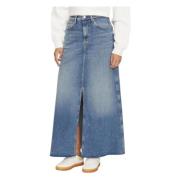 Denim Rok met Ritssluiting Tommy Hilfiger , Blue , Dames