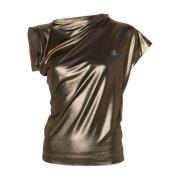 Gouden Hebo Top met Metalen Afwerking Vivienne Westwood , Yellow , Dam...