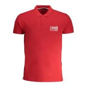 Rode Polo Shirt met Korte Mouwen en Logo Print Cavalli Class , Red , H...