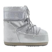 Glitter Lage Icoonlaarzen Zilver Moon Boot , Gray , Dames