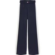 Blauwe Wijde Joggers met Gestreept Detail Tommy Jeans , Blue , Dames