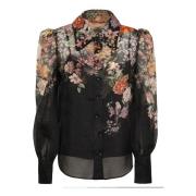 Bloemen Strik Hals Blouse Zimmermann , Multicolor , Dames