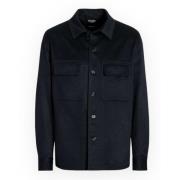 Cashmere Overshirt Ermenegildo Zegna , Black , Heren