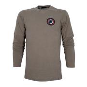 Lange mouw militair groen T-shirt Aeronautica Militare , Green , Heren