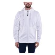 Diagonaal Verhoogde Fleece Hoodie C.p. Company , White , Heren