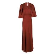 Cascade Midi Jurk in Chestnut Zimmermann , Brown , Dames