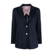 Blauwe RWB Gestreepte Blazer Jas Thom Browne , Blue , Dames