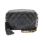 Pre-owned Leather chanel-bags Chanel Vintage , Black , Dames