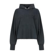 Zwarte katoenen hoodie met kangoeroezak Maison Margiela , Black , Dame...