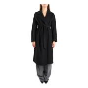 Wollen Kimono Jas Max Mara Studio , Black , Dames