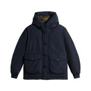 Blauwe Winterjas Waterafstotend Eendendons Woolrich , Blue , Heren