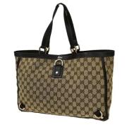 Pre-owned Canvas gucci-bags Gucci Vintage , Beige , Dames