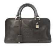 Pre-owned Leather handbags Loewe Pre-owned , Black , Dames