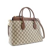 GG Supreme Moon Bruine Tote Tas Gucci , Brown , Dames