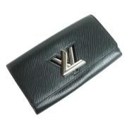 Pre-owned Leather wallets Louis Vuitton Vintage , Black , Dames