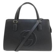 Pre-owned Leather gucci-bags Gucci Vintage , Black , Dames