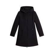 Zwarte Tech Softshell Donsjas Woolrich , Black , Dames