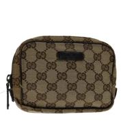 Pre-owned Canvas gucci-bags Gucci Vintage , Beige , Dames