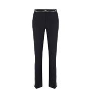 Zwarte rechte broek met zijstreep Elisabetta Franchi , Black , Dames