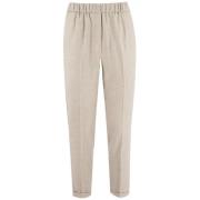 Elegante Elastische Taille Straight Broek Antonelli Firenze , Beige , ...