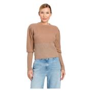 Wolmix Sweater Set Twinset , Brown , Dames