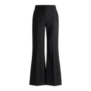 Formele Flared Broek in Zwart Wol Twill Hugo Boss , Black , Dames