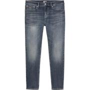 Blauwe Stretch Katoen Denim Jeans Tommy Jeans , Blue , Heren