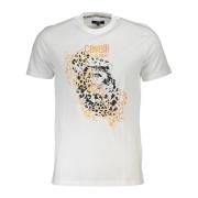 Korte Mouw Heren Wit T-Shirt Cavalli Class , White , Heren