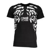 Zwarte T-shirt met korte mouwen voor heren Cavalli Class , Black , Her...