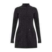 Regno jurk met glinsterende applicaties Sportmax , Black , Dames