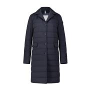 Lange donsjas met ritssluiting en knoopsluiting Duno , Blue , Dames