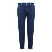 Donkerblauwe Tapered Denim Jeans Re-Hash , Blue , Heren