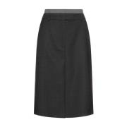 Alceste Midi Rok Sportmax , Gray , Dames