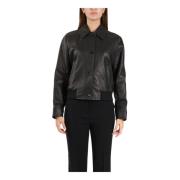 Leren Jas Muscari Model Max Mara Studio , Black , Dames