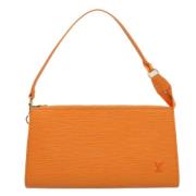 Pre-owned Leather louis-vuitton-bags Louis Vuitton Vintage , Orange , ...