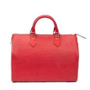 Pre-owned Leather handbags Louis Vuitton Vintage , Red , Dames