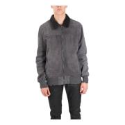 Shearling jas met geribbelde manchetten Giorgio Brato , Gray , Heren