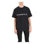 Vintage Logo Print T-shirt Purple Brand , Black , Heren