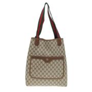 Pre-owned Canvas totes Gucci Vintage , Beige , Dames