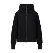 Zachte Fleecejas met Capuchon Canada Goose , Black , Dames