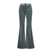 Flared fluwelen broek Etro , Green , Dames