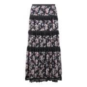 Zwarte Bloemenrok Giuseppe Di Morabito , Black , Dames