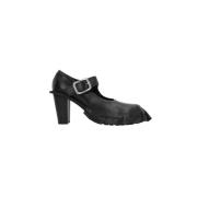 Zwarte Hak Mary-Jane Leren Schoenen Comme des Garçons , Black , Dames